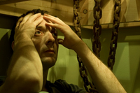 man looking perturbed