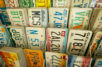 many, many license plates