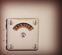 a sign that says ENGAGED