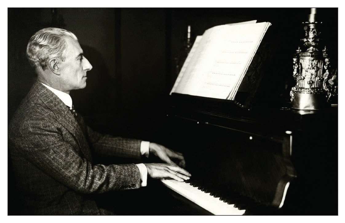 Maurice Ravel at the piano