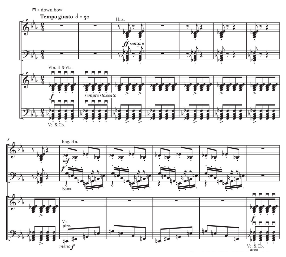 Stravinsky, The Rite of Spring — opening of the Dances of the Adolescent Girls