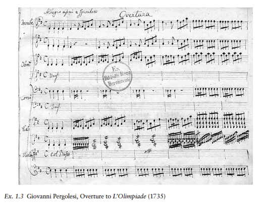 Pergolesi, L&rsquo;Olimpiade — manuscript score