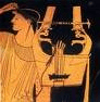 Greek kithara, vase painting