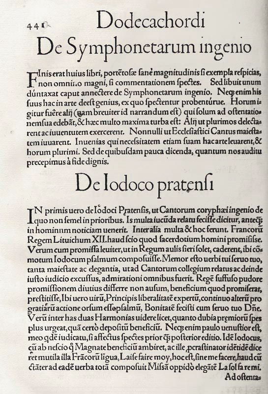 Page from Glarean&rsquo;s Dodecachordon manuscript