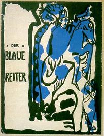 Der Blaue Reiter almanac cover, designed by Kandinsky (ca. 1912)